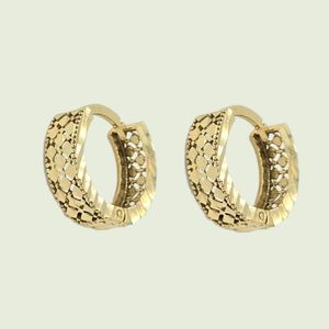 گوشواره حلقه‌ای طلا کم اجرت  18 عیار زنانه طلا و شمش برلیان مدل تراش