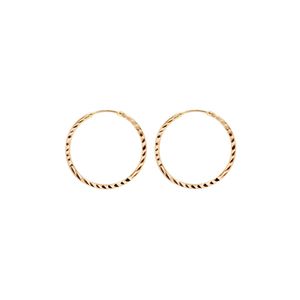 گوشواره حلقه‌ای طلا کم اجرت  18 عیار زنانه طلای ترنم مدل 4