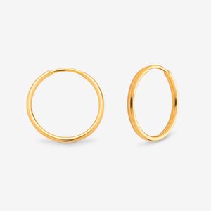 گوشواره حلقه‌ای طلا کم اجرت  18 عیار زنانه طلای صداقت مدل hs1 nk1.5