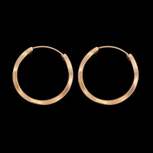 گوشواره حلقه‌ای طلا کم اجرت  18 عیار زنانه ناریا مدل m30 m