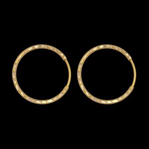 گوشواره حلقه‌ای طلا کم اجرت  18 عیار زنانه ناریا مدل m7 9