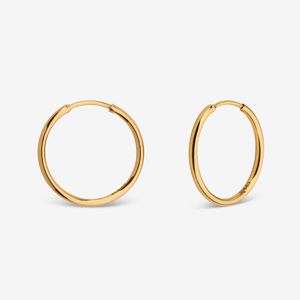 گوشواره حلقه‌ای طلا کم اجرت  18 عیار زنانه ناریا مدل me20 1