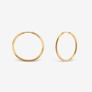 گوشواره حلقه‌ای طلا کم اجرت  18 عیار زنانه ناریا مدل me20 2