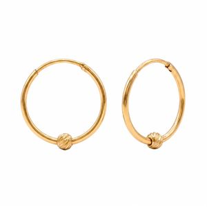 گوشواره حلقه‌ای طلا کم اجرت  18 عیار زنانه ناریا مدل البرناردو کد t 24 1