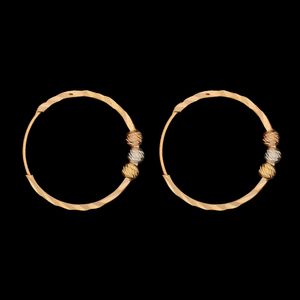 گوشواره حلقه‌ای طلا کم اجرت  18 عیار زنانه ناریا مدل المپیک کد or14 2
