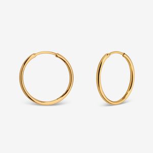 گوشواره حلقه‌ای طلا کم اجرت  18 عیار زنانه ناریا مدل بیوتی کد ab26