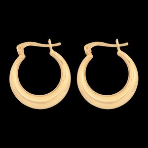 گوشواره حلقه‌ای طلا کم اجرت  18 عیار زنانه ناریا مدل هلیا کد d 02 6