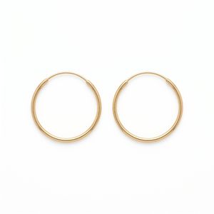گوشواره حلقه‌ای طلا کم اجرت  18 عیار زنانه گالری سهی مدل se36
