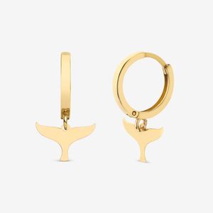 گوشواره حلقه‌ای طلا کم اجرت  18 عیار زنانه گالری طلا و جواهر هانی مدل وال