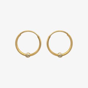گوشواره حلقه‌ای طلا کم اجرت  18 عیار زنانه گالری طلای ده مدل البرنادو