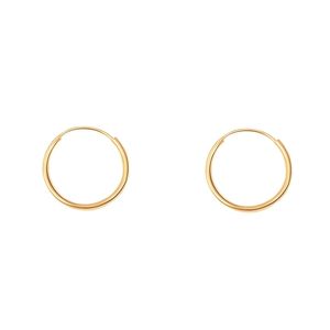 گوشواره حلقه‌ای طلا کم اجرت  18 عیار زنانه گالری طلای عیاره مدل ساده 02