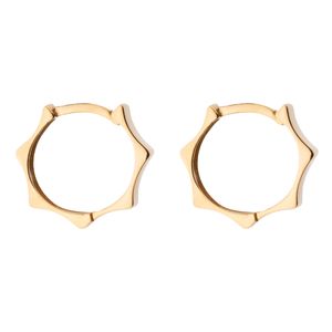 گوشواره حلقه‌ای طلا کم اجرت 18 عیار زنانه حانیه مدل 359