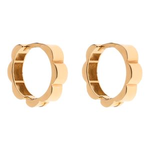 گوشواره حلقه‌ای طلا کم اجرت 18 عیار زنانه حانیه مدل 365