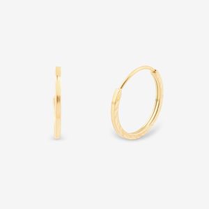 گوشواره حلقه‌ای طلا کم اجرت 18 عیار زنانه ناریا مدل s8 2