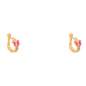 گوشواره طلا 18 عیار دخترانه الی گلد گالری مدل پروانه