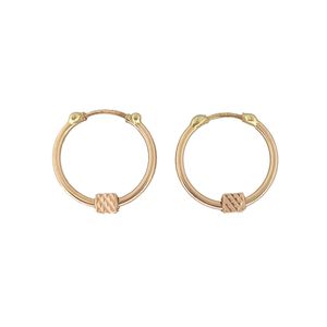 گوشواره طلا 18 عیار دخترانه طلا و جواهرسازی افرا مدل حلقه ای 092