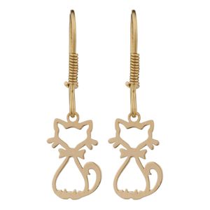 گوشواره طلا 18 عیار دخترانه طلای مستجابی مدل 15104