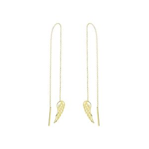 گوشواره طلا 18 عیار دخترانه مدل بال فرشته 7778