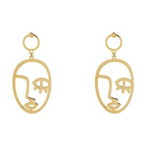 گوشواره طلا 18 عیار دخترانه مدل چهره