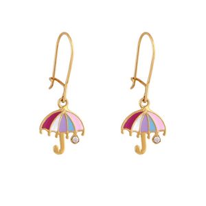 گوشواره طلا 18 عیار دخترانه هور گالری مدل ake111
