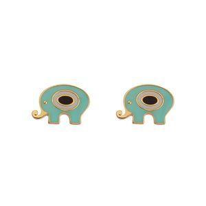 گوشواره طلا 18 عیار دخترانه کیا گالری مدل emoh119