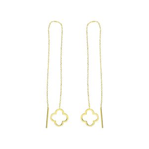 گوشواره طلا 18 عیار زنانه ترابی گالری مدل بخیه ای کد ge007