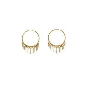 گوشواره طلا 18 عیار زنانه جواهری ماهوور مدل حلقه ای