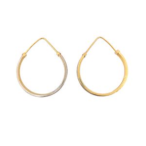گوشواره طلا 18 عیار زنانه طلا و جواهرسازی افرا مدل حلقه ای 266