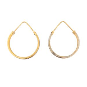 گوشواره طلا 18 عیار زنانه طلا و جواهرسازی افرا مدل حلقه ای 288