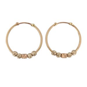 گوشواره طلا 18 عیار زنانه طلا و جواهرسازی افرا مدل حلقه ای البرنادو 166