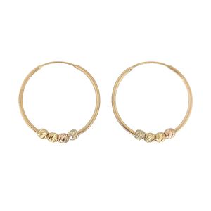 گوشواره طلا 18 عیار زنانه طلا و جواهرسازی افرا مدل حلقه ای کد 218