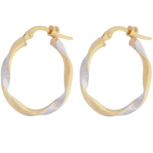 گوشواره طلا 18 عیار زنانه طلای مستجابی مدل حلقه ای  کد 409