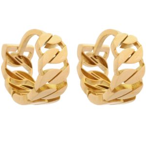 گوشواره طلا 18 عیار زنانه طلای مستجابی مدل حلقه ای cr2