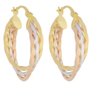 گوشواره طلا 18 عیار زنانه طلای مستجابی مدل حلقه ای کد 09