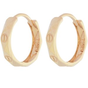 گوشواره طلا 18 عیار زنانه طلای مستجابی مدل حلقه ای کد 405