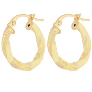 گوشواره طلا 18 عیار زنانه طلای مستجابی مدل حلقه ای کد v01
