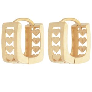 گوشواره طلا 18 عیار زنانه طلای مستجابی مدل کلیپسی قلب کد 011