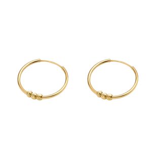 گوشواره طلا 18 عیار زنانه ماوی گالری مدل حلقه ای سه البر