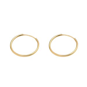 گوشواره طلا 18 عیار زنانه ماوی گالری مدل دایره حلقه ای 2
