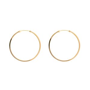 گوشواره طلا 18 عیار زنانه مدل حلقه ای پروفیل t 25