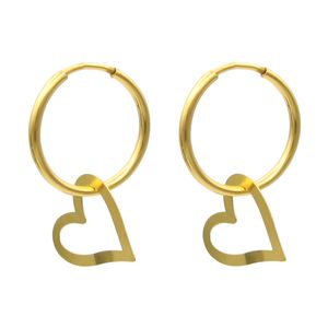 گوشواره طلا 18 عیار زنانه کاپانی مدل حلقه ای کد ke015