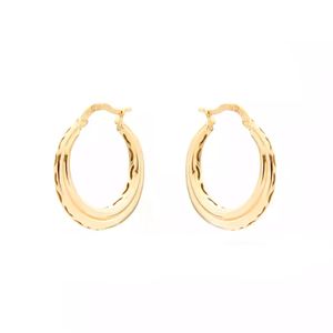 گوشواره طلا 18 عیار زنانه گالری روبی مدل حلقه ای