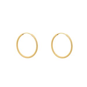 گوشواره طلا 18 عیار زنانه گالری طلا و جواهر اپال مدل تراش حلقه ای
