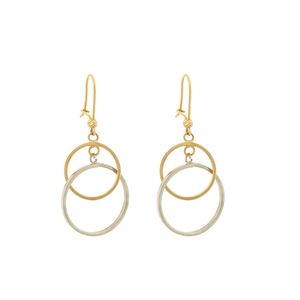 گوشواره طلا 18 عیار زنانه گالری طلا و جواهر اپال مدل حلقه ای
