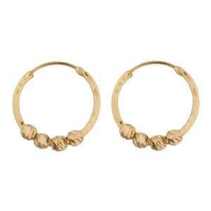 گوشواره طلا 18 عیار زنانه گنجینه هنر خوش نشین مدل حلقه ای البرنادو gs35