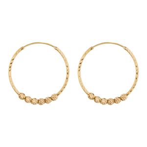 گوشواره طلا 18 عیار زنانه گنجینه هنر خوش نشین مدل حلقه ای البرنادو gs37