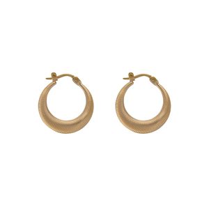 گوشواره طلا 18 عیار زنانه گنجینه هنر خوش نشین مدل حلقه ای کد gs73