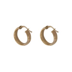 گوشواره طلا 18 عیار زنانه گنجینه هنر خوش نشین مدل حلقه ای کد gs74