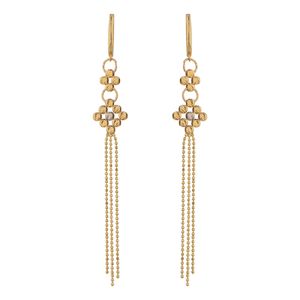 گوشواره طلا 18 عیار کم اجرت زنانه گلدم مدل g05