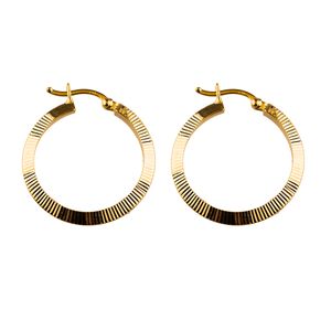 گوشواره طلا 18 عیار گالری طلا باران مدل حلقه ای 17